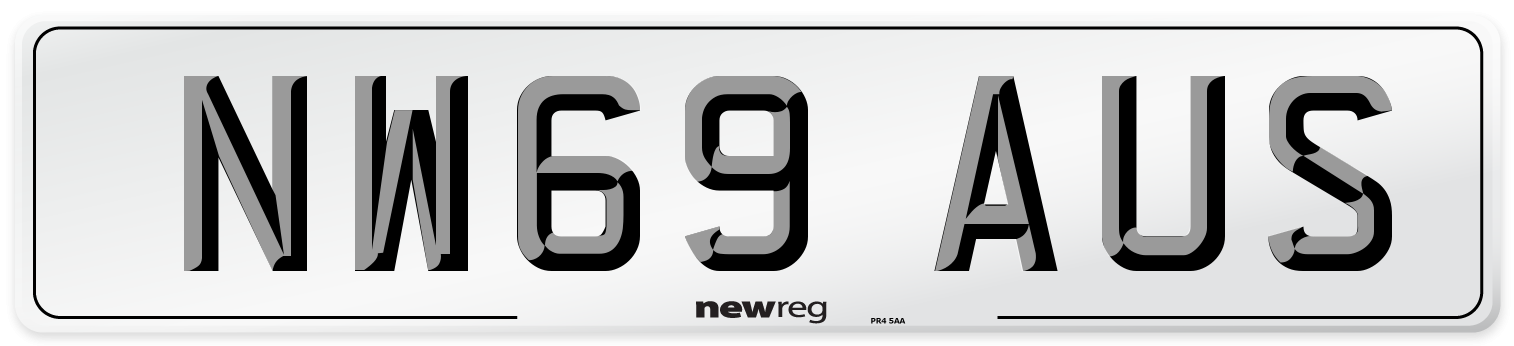 NW69 AUS Number Plate from New Reg